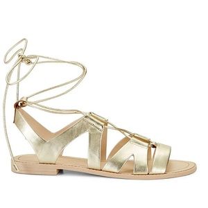 Rebecca Minkoff Gold Gladiator Sandals - Size 8